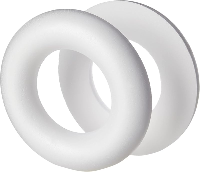 Smithers Oasis Festive Polystyrene Half Round Rings 25cm Pack of 2