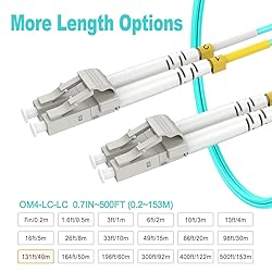 RamboCables 40m(131ft) OM4 LC LC Fiber Patch Cables