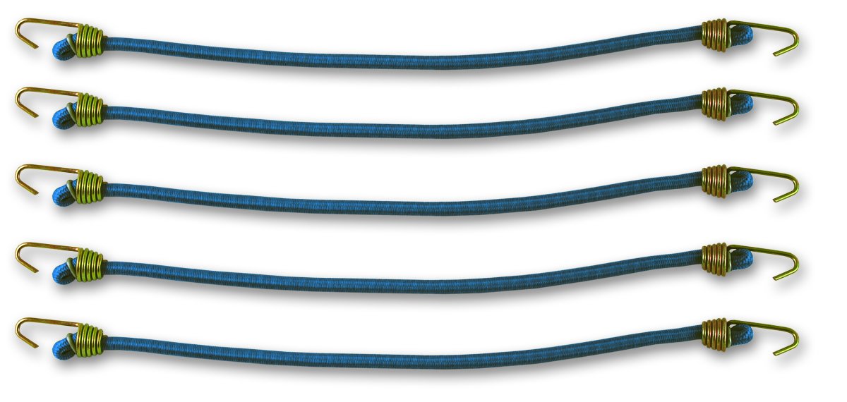 Chapuis gab20 Sandow with Hook Zinc-Plated Steel Break Resistant Guidance, Blue, Ø 4 mm, 25 cm, Set of 5 Pcs