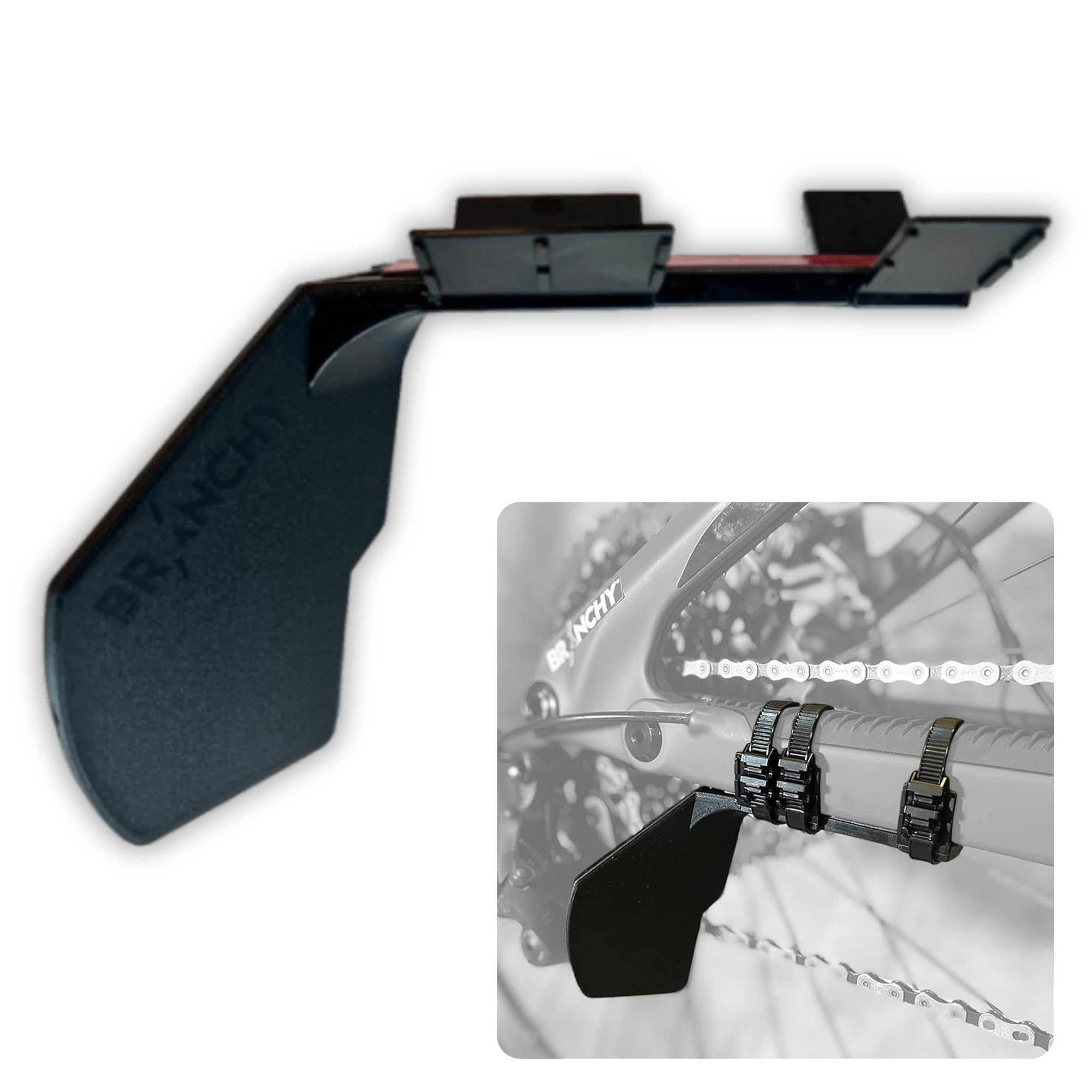 Branchy Protection, Universal Rear Bike Shift Protector | Recommended for MTB, Ebike, Enduro, DH, Gravel (Black)