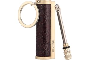 BIASTNR Permanent Match,Keychain Matchstick Fire Starter Immortal Lighter,Flint Match Stick Kerosene Refillable Lighter for Outdoor Camping Survival,Dark red
