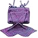 FEESHOW Handcrafted Crochet Knitting Mermaid Tail Blanket Sofa Blanket Rug Soft Sleeping Bag for Adult Teens, 71.6