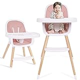 Convertible Baby High Chair, 3-in-1 Wooden