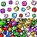200 Pieces Party Bells Mini Small Bells Loose Beads Charms, Assorted Colors (10 mm, 15 mm)