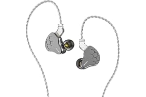KBEAR Lark in Ear Headphone 1BA 1DD, KINBOOFI Musician HiFi IEM in Ear Monitor with 2 pin Cable for Musician Church (Lark Gra