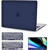 B BELK Compatible with MacBook Air 13 inch Case 2022 2021 2020 2019 2018 A2337 M1 A2179 A1932 Touch ID,Matte Plastic Hard Shell Case for MacBook Air 13.3 inch+Keyboard Cover+Screen Protector,Navy Blue