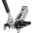Torin TAM815016L Hydraulic Low Profile Aluminum and Steel Racing Floor Jack with Dual Piston Quick Lift Pump, 1.5 Ton (3,000