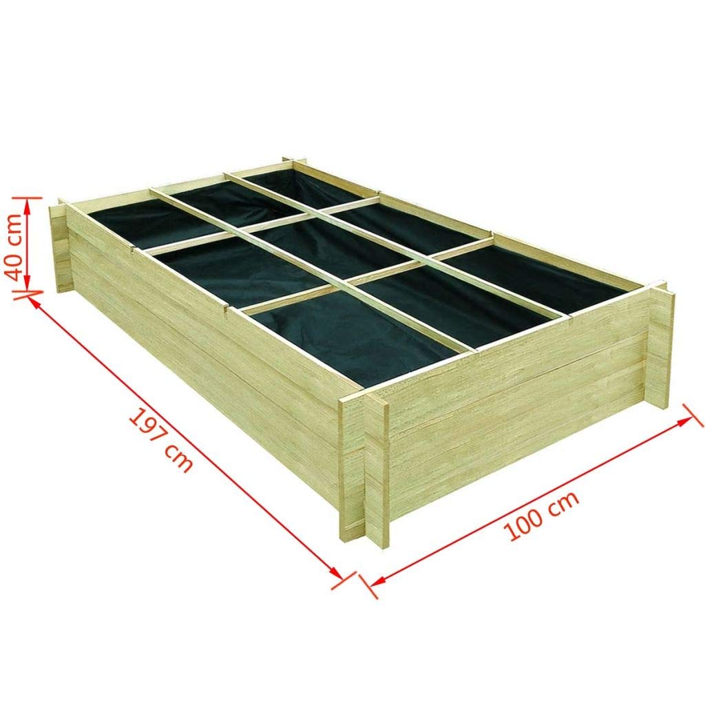 Decolla - Jardinera de Madera de Pino (197 x 100 x 40 cm): Amazon ...