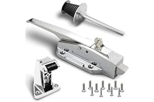 PRERUNER Walk in Cooler Door Handle, Walk in Cooler Door Closer Complete Latch Kit, Freezer Door Handle, Cooler Door Radial Latch, Offset -1/5 In-3/5 In(Offset) and 5.9" Solid Metal Interior Release Handle