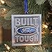 3” Officially Licensed “Built Ford Tough” Brushed Nickel Plated Christmas Tree Ornament