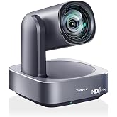 Tenveo 4K NDI PTZ Camera, AI Humanoid &amp; Face Auto-Tracking, 12X Optical Zoom Wide Angle, USB3.0/HDMI/LAN PoE IP Live Streaming for Church Video Conference Broadcast YouTube OBS