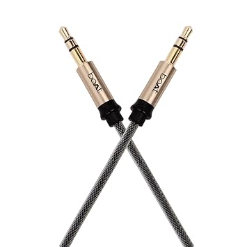 boAt Indestructible 3.5mm Male to Male Metallic Aux Audio Cable with Gold Plated Connectors, 1.5 Meter (5 Feet) (Gold)