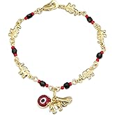 SHINYTE CATALINE Azabache Evil Eye Bracelets for Women,14K Gold Plated Adjustable Boho Pendant Bracelets,Valentines Gift for Her,Wife,Girlfriend