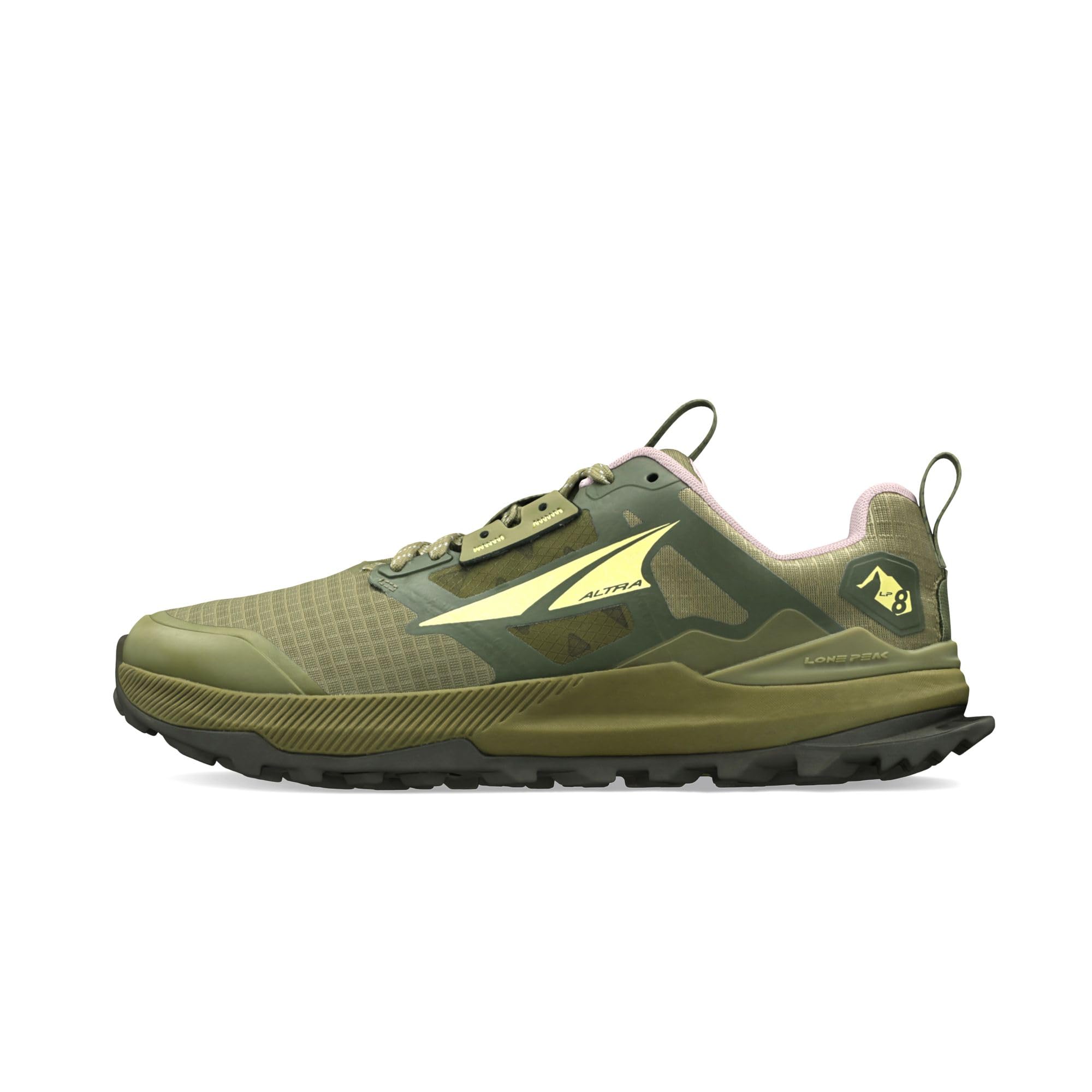 ALTRA Women’s Lone Peak 8 Trail Running Shoe, Dusty Olive, 6