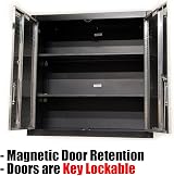 Seville Classics Garage 2 Door Metal Wall Cabinet Commercial Quality Adjustable view 3