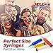 Jello Shot Syringes 50 Pack Shooters for 1.5oz Shots (FREE 5 Extra Caps + 70 Jello Shot Recipes PDF) Reusable Use for Halloween Tailgates Birthday Bachelor #1 Quality Plastic Syringes Bulk Pack