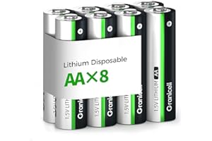 8-Pack Optimal Lithium AA Batteries | 1.5V for Blink Cameras, Smart Locks, Alarms & Tech Devices | 10-Year Life, Leak-Proof, 
