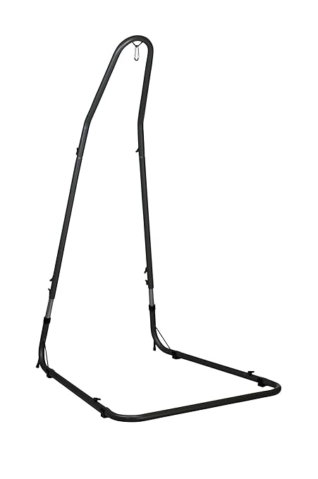 LA SIESTA - Mediterráneo Anthracite - Pulverbeschichtetes Stahl Hängestühlengestell für Hängestühle Basic
