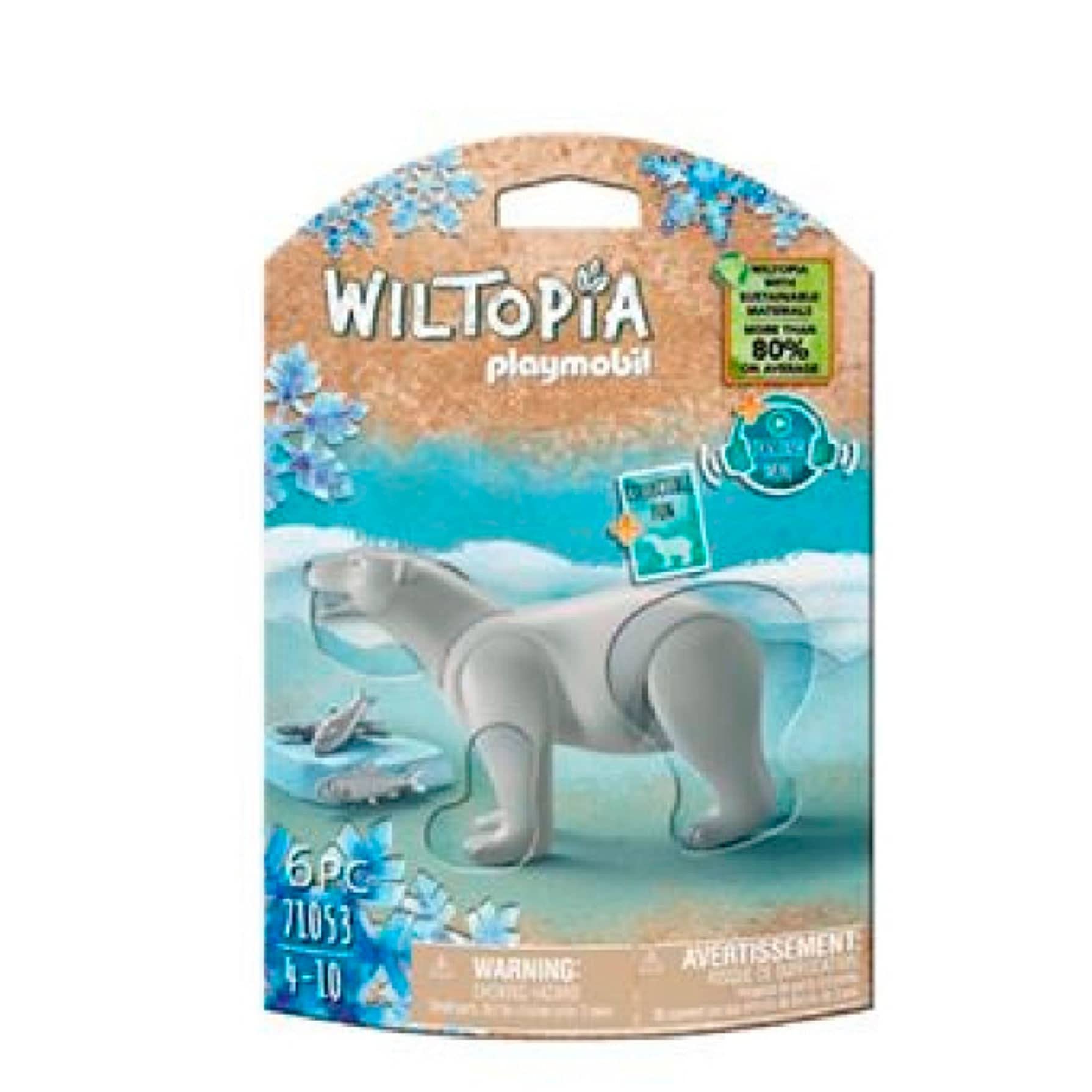 Playmobil 71053 Wiltopia Polar Bear, Animal Toy, Sustainable Toys, Fun Imaginative Role-Play, PlaySets Suitable for Children Ages 4+