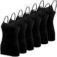 BQTQ 6 Pcs Women's Camisole Tops Undershirts Adjustable Spaghetti Strap Tank Top