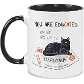 Silkwishes Graduation Gifts for Her,Him Grad Cups 11Oz Grad Mug Funny Coffee Mug for College Graduation Gifts Master Degree,Phd for Women,Men Cat Lovers