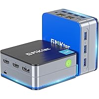 GMKtec Mini PC Intel N150(Turbo 3.6GHz) 12GB DDR5 512GB SSD Dual LAN, Desktop Mini Computer 4K Triple Display, WiFi6, BT5.2, 