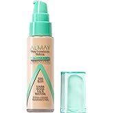 Almay Clear Complexion Acne Foundation Makeup with Salicylic Acid, Medium Coverage, Soft Matte Finish, Hypoallergenic, Cruelty- &amp; Fragrance-Free, Dermatologist Tested, 200 Buff, 1 fl oz