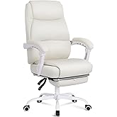 Misolant Big and Tall Office Chair with Footrest, High Back Desk Chair with Linkage Armrest, 90-155° Recline Executive Computer Chairs with Adjustable Height for Home