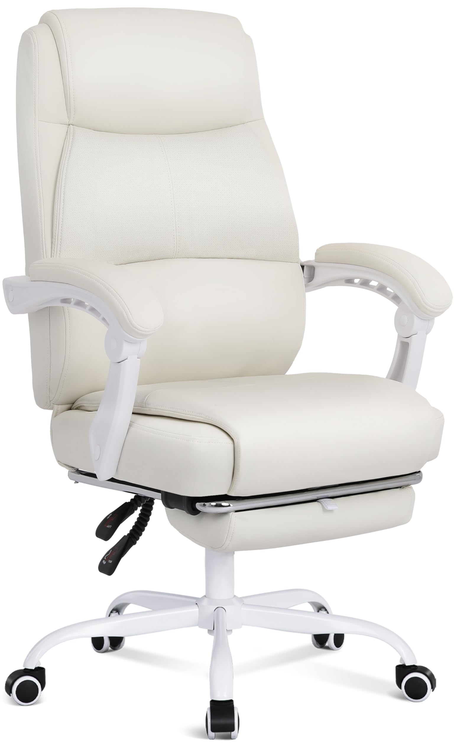 Misolant Big and Tall Office Chair with Footrest, High Back Desk Chair with Linkage Armrest, 90-155° Recline Executive Computer Chairs with Adjustable Height for Home