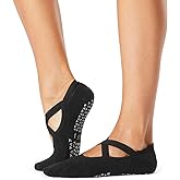 TAVI NOIR Chloe Fashion Criss-Cross- Non Slip Grip Socks for Women Yoga, Pilates & Barre Grip Socks with Anti-Slip Support