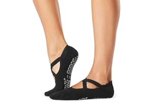 TAVI NOIR Chloe Fashion Criss-Cross Grip Socks for Barre, Pilates and Yoga