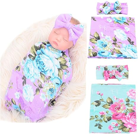 baby blanket and headband set