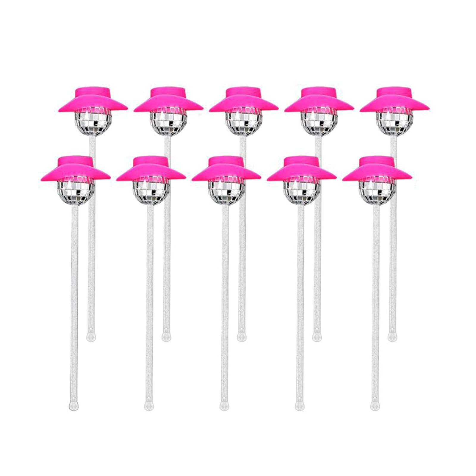 10pcs Discos Cowboy Hat Coffee Stirrers Swizzle Stick Beverage Stir Stick Reusable Mixing Stirrers for Bar Home Discos Cocktails Stirrer Decorative Party Supplies