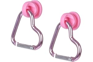 LIGHUFEIC 2Pcs Inserts Hooks Accessories for Bogg Bag and Simply Southern Tote,Charms Key Holder cute Carabiner for Bogg Bags Keychain -Finding Your Keys in Your Bag Quickly(Pink)
