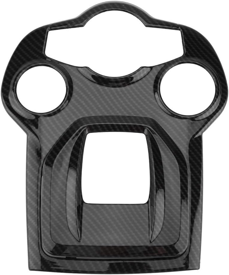 Dibiao 2Pcs Black ABS Car Interior Central Conole Control Panel Frame Cover Trim Decoration Fits for Giulia/Stelvio