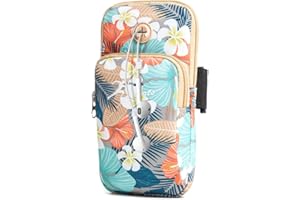 WATACHE Sports Arm Bag, Universal Unisex Armbands Exercise Workout Running Gym Armbands Phone Holder Pouch Case with Earphone Hole for iPhone, Samsung Galaxy and LG,#2Light Blue