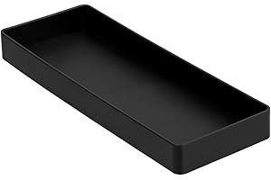 鶹 Basics Organiseur de bureau en plastique – Mini-plateau pour accessoires, noir