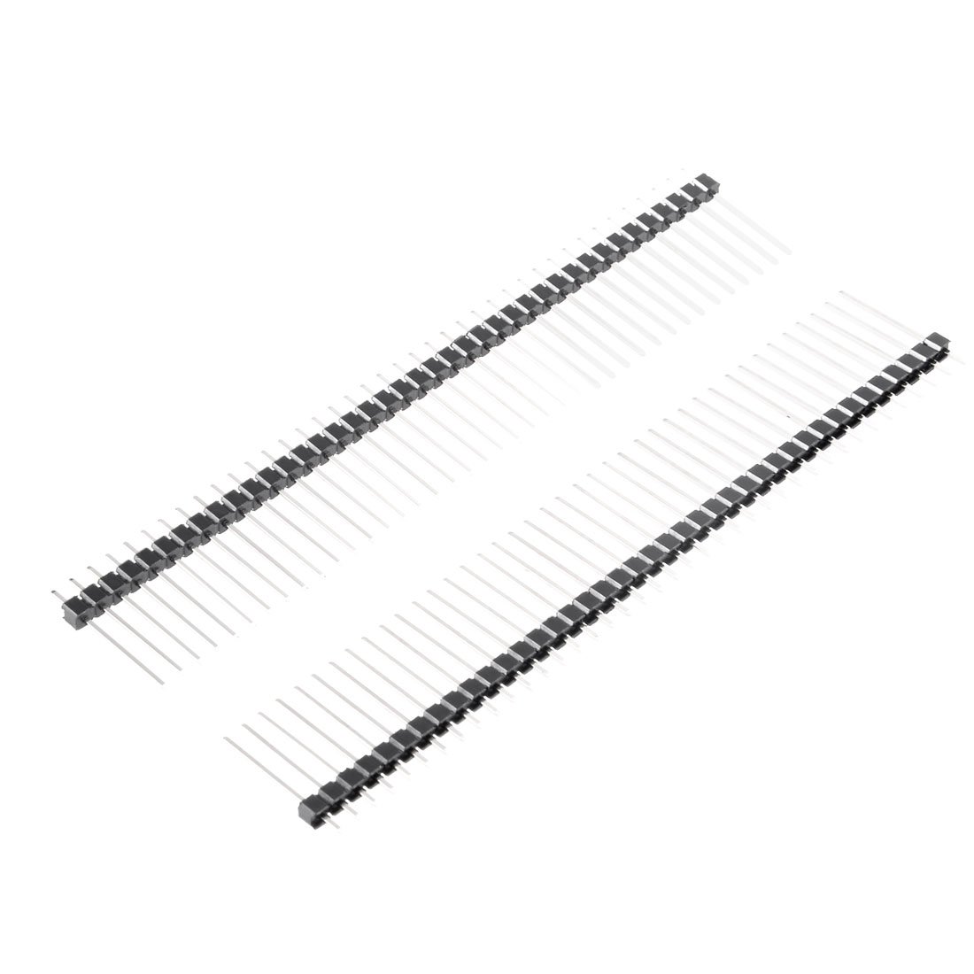 Sourcingmap 30Pcs 2.54mm Pitch 40-Pin 19mm Length Single Row Straight Connector Pin Header Strip for Prototype Shield