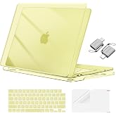 MOSISO Compatible with MacBook Neo Case 13 inch 2026 A3404 A18 Pro Chip | Crack &amp; Scratch Resistant Cover Protective Ultra-Thin Hard Shell &amp; Keyboard Cover &amp; Screen Film &amp; Type C, Crystal Citrus
