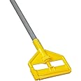 Rubbermaid Commercial Products Invader 60" Heavy Duty Fiberglass Wet Mop Handle, Gray, for Professional/Industrial Floor Cleaning, Compatible with 1" Headband Mops