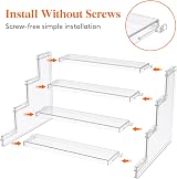 Lifewit 4-Tier Clear Perfume Stand Organizer Vanity Display Shelf view 4