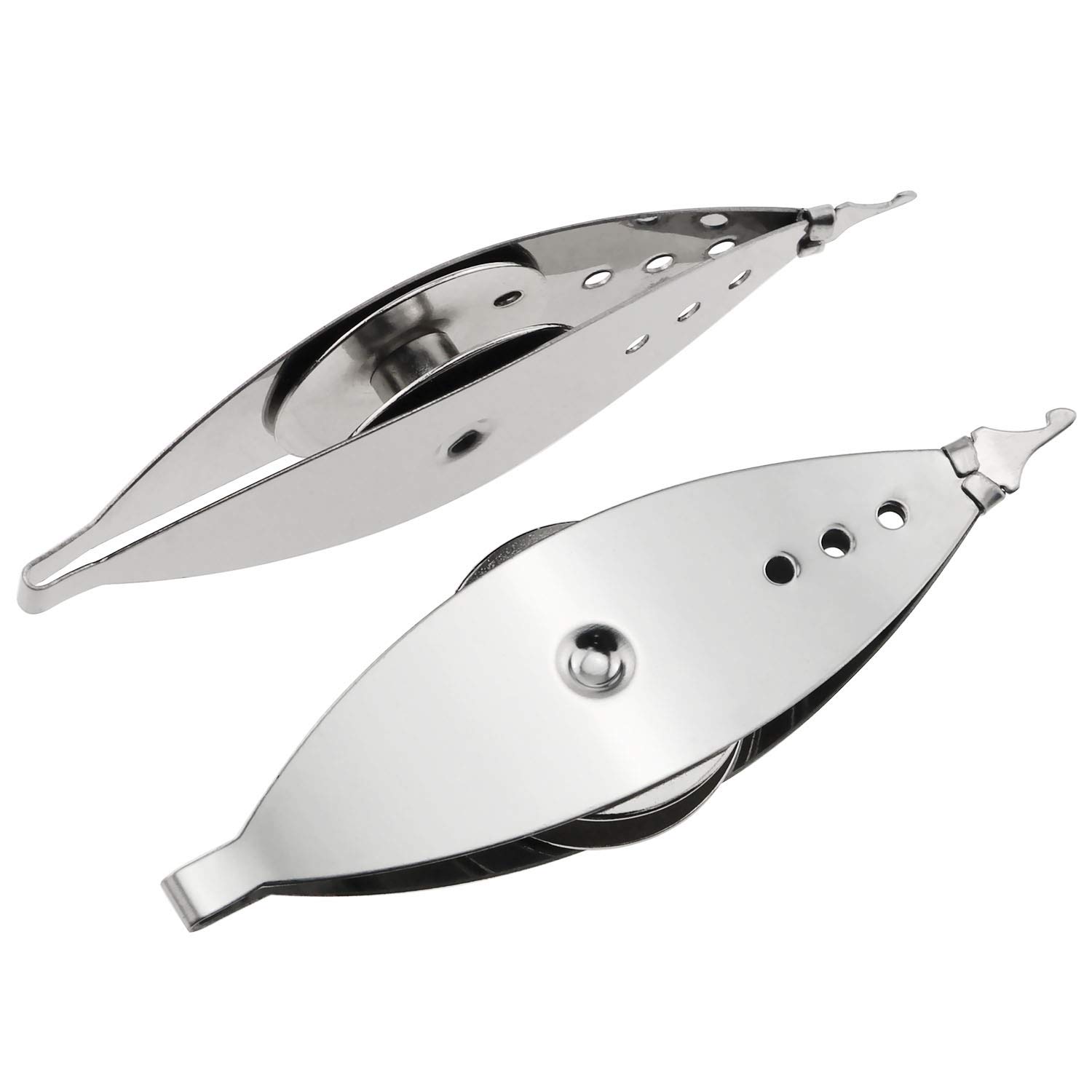 E-outstanding Metal Shuttle 2PCS Silver Metal Needle Tattings