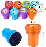 OSDUE 10Pcs Assorted Self-Inking Stamps for Arts Crafts Party Favors view 2