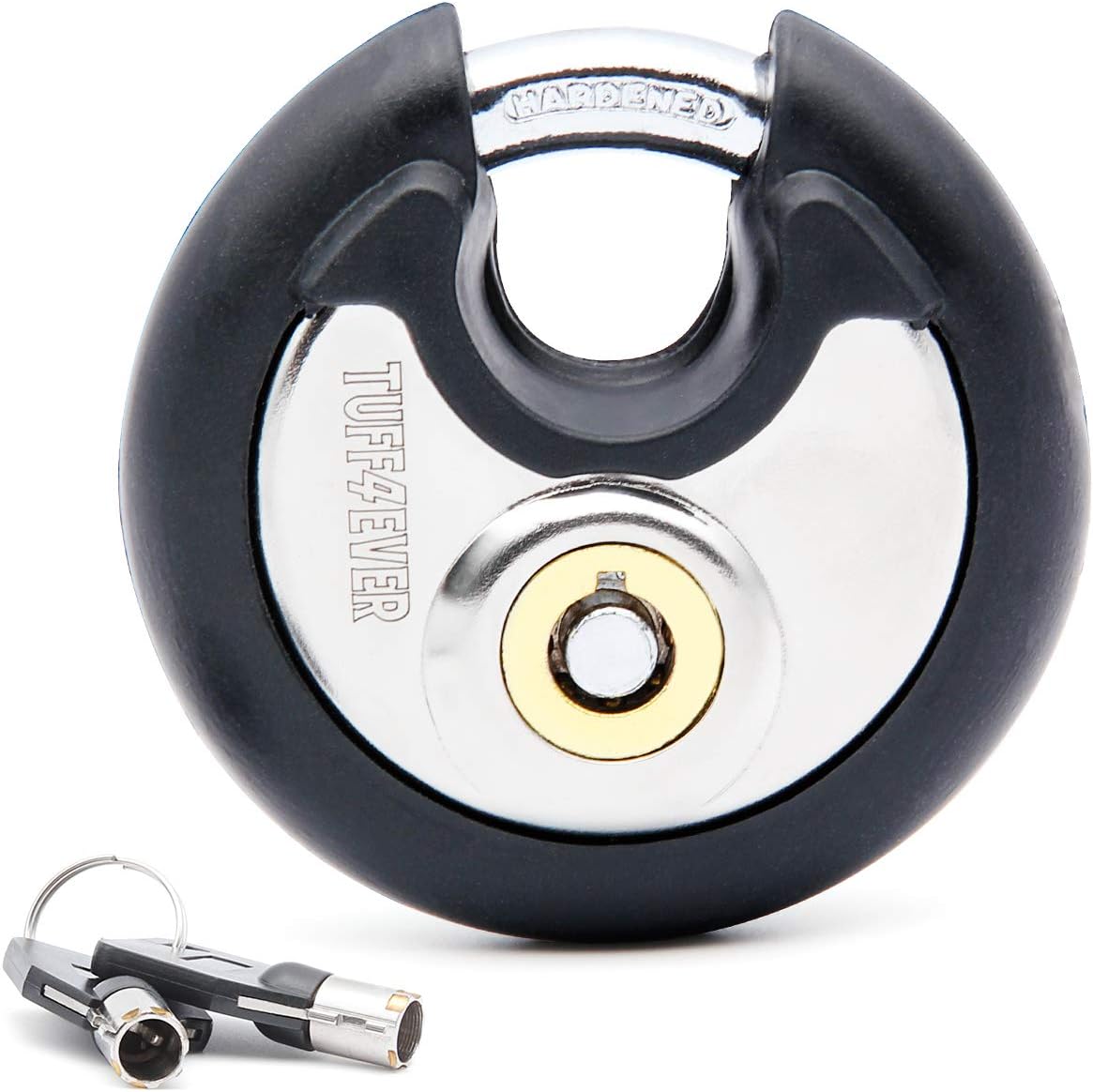Tuff4ever Stainless Steel Disc Padlock Outdoor Heavy Duty Disc Lock