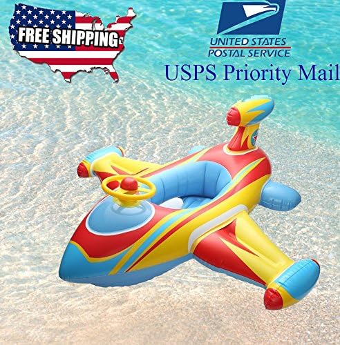 Inflatable Airplan Motoboat Baby Kids tolddler swimming float seat raft tube ring pool toy.