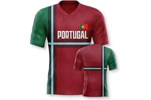 Ewucxo Men's Soccer Jersey Shirts Flag Polka Dot Pattern Uniforms Fashion Shirts Gifts for Soccer Fans Men S-3XL