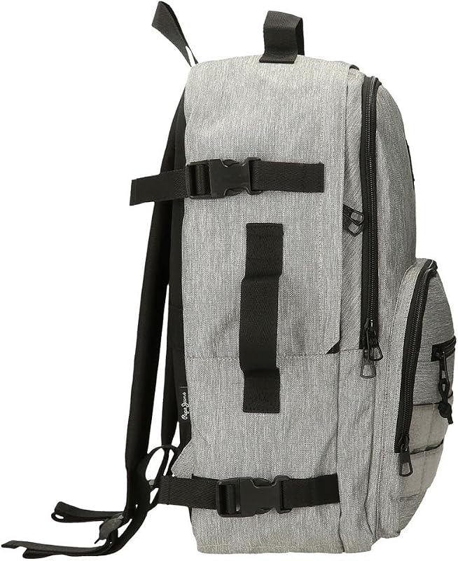 Aris Rucksack für Laptop, Doppelfach, tragbar, 31 x 44 x 17,5 cm, Schulrucksack, Polyester, von Joumma Bags, grau, 25cm x 40cm x 20cm, Rucksack mit Kabine