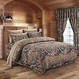 The Woods Natural Green Camouflage King 8pc Premium Luxury Comforter, Sheet, Pillowcases, and Bed Skirt Set by Regal Comfort Camo Bedding Set For Hunters Cabin or Rustic Lodge Teens Boys and Girls