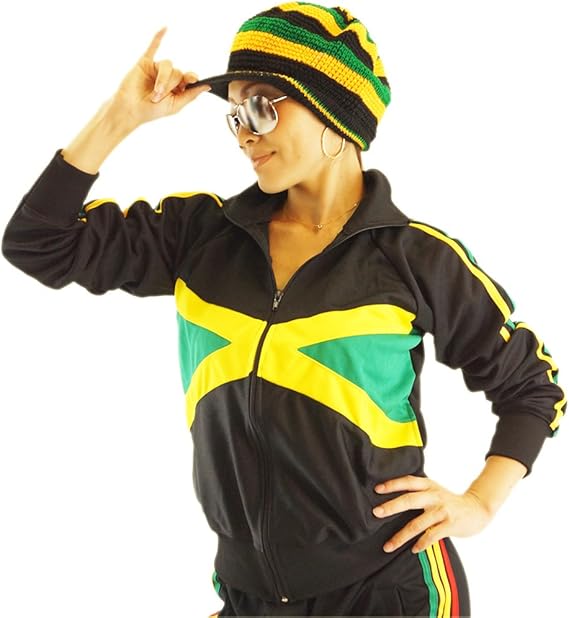 Amazon Co Jp ジャマイカフラッグモチーフ ダンサー系レゲェｍｕｓｉｃ ラスタライン スタンドカラージャージ ダンサー衣装フェスレゲエジャージコスプレバーレスクreggeaステージgogoダンサー練習着スポーツウェア国旗jamicaレゲトン フリーサイズ ブラック 服