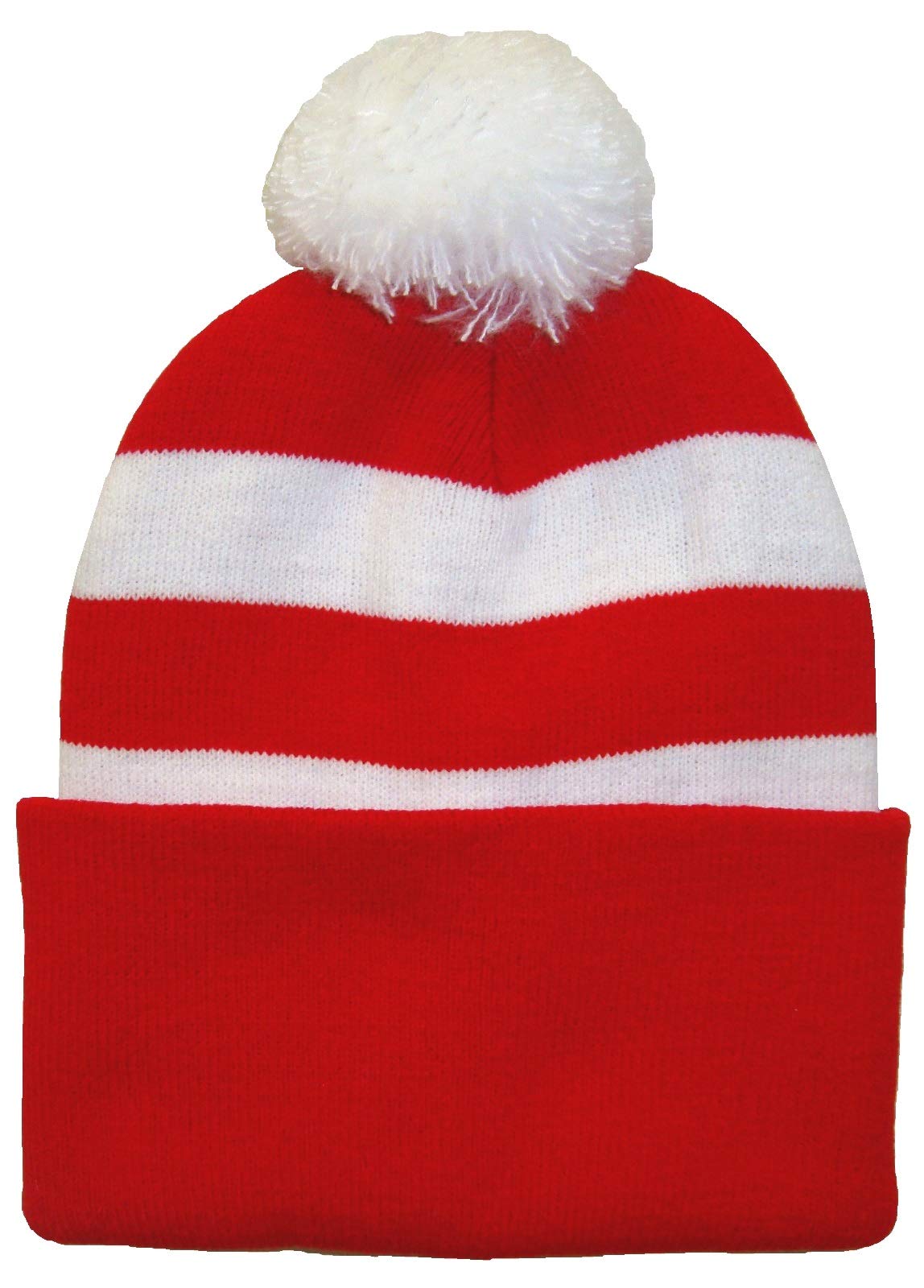 Arena Scarves Forest Fans Bobble Hat in Red and White